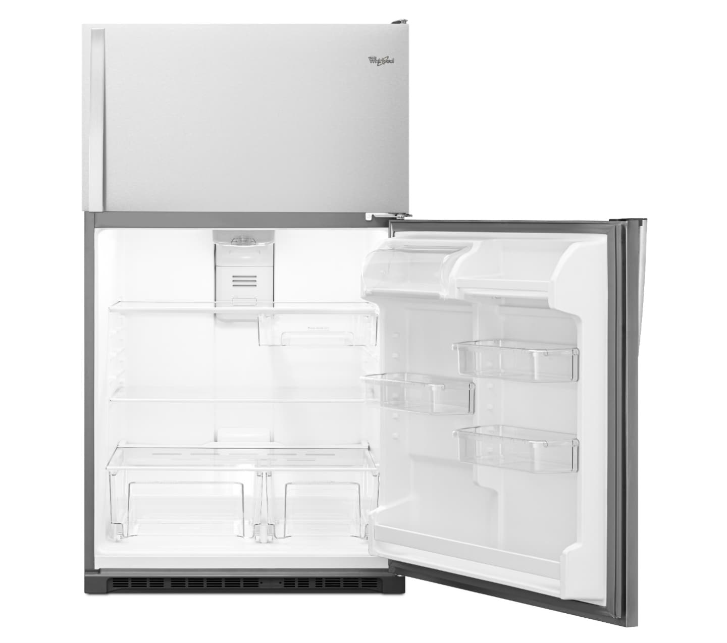 Whirlpool® Top Freezer Refrigerator with door open Whirlpool® Top Freezer Refrigerator with door open